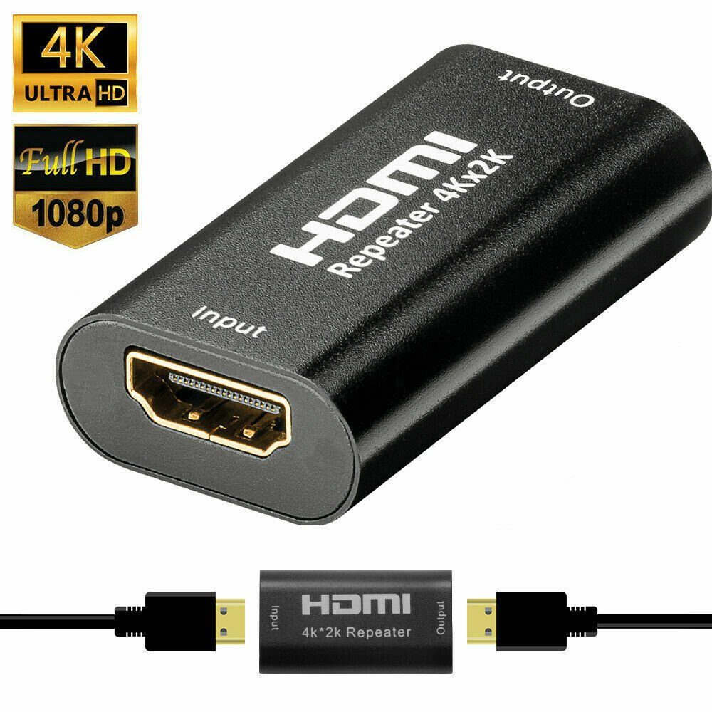 HDMI репітер, підсилювач 4K відеосигналу до 40 метрів Addap HRE-01 | Автономний HDMI-HDMI подовжувач 4K / 1080P 4
