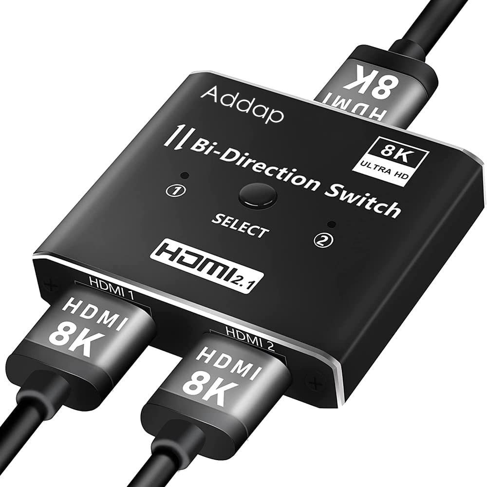8K HDMI Світч + Розгалужувач двосторонній Bi-Direction Switch на 2 канали Addap HVS-11 | 2в1: перемикач + комутатор 11