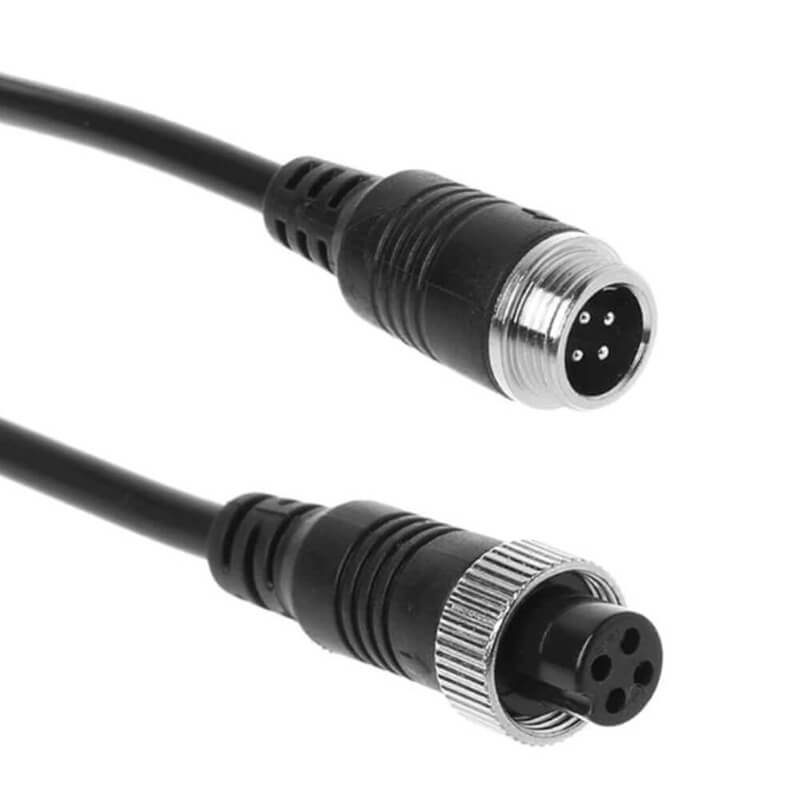 4Pin кабель Podofo Y3008A4, авіаційний роз'єм з фіксуючою гайкою, 20м (для камер заднього виду) 9