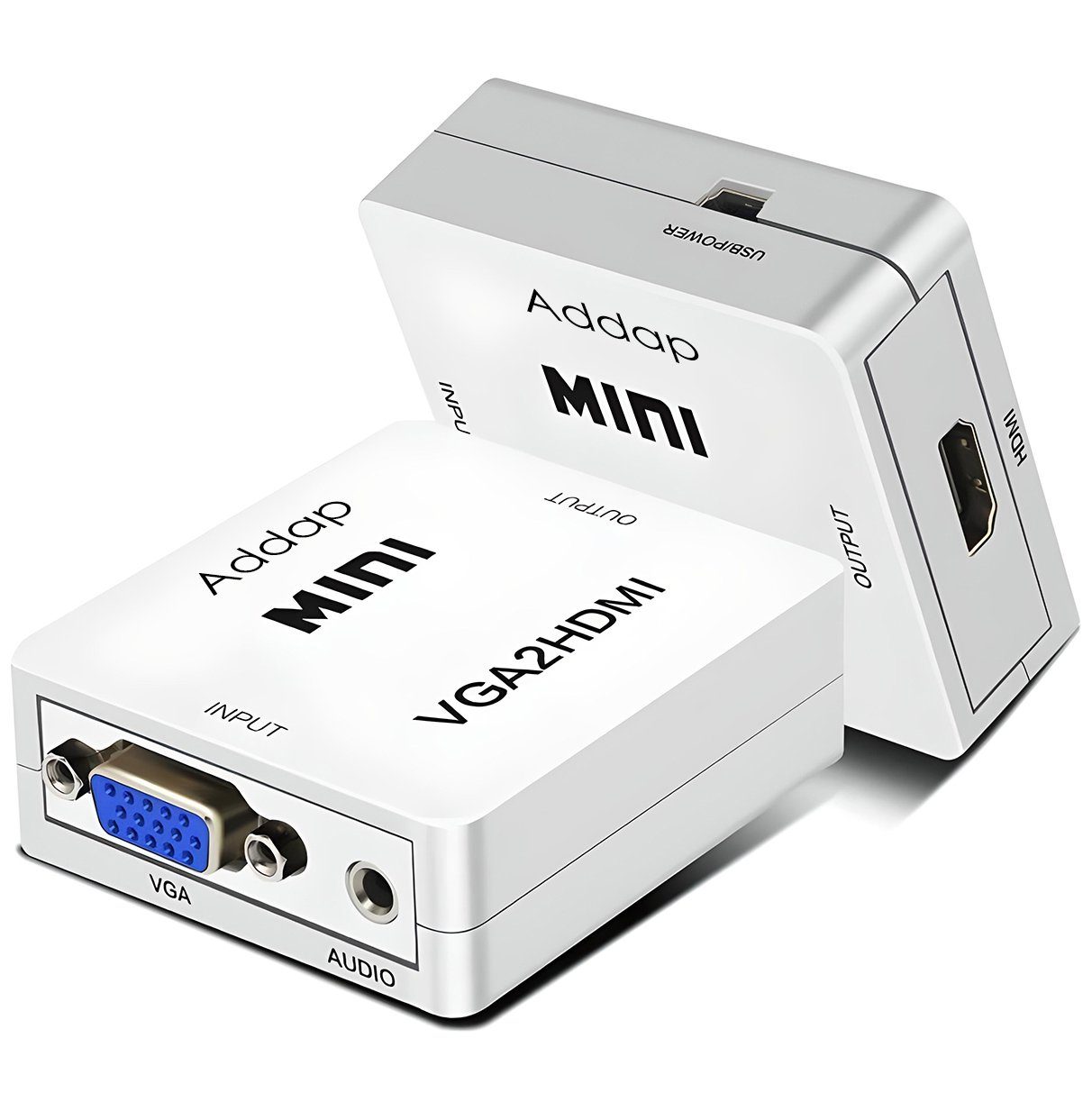 Конвертер відео сигналу з аналогового VGA на цифровий HDMI порт Addap VGA2HDMI-01, Full HD 1080P