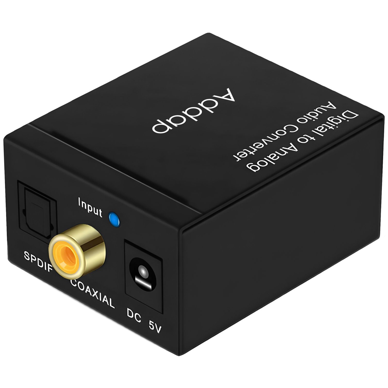 Цифро-аналоговий перетворювач аудіо Addap DAC-03, ЦАП з Toslink (SPDIF) та Коаксіалу на RCA + mini Jack 12