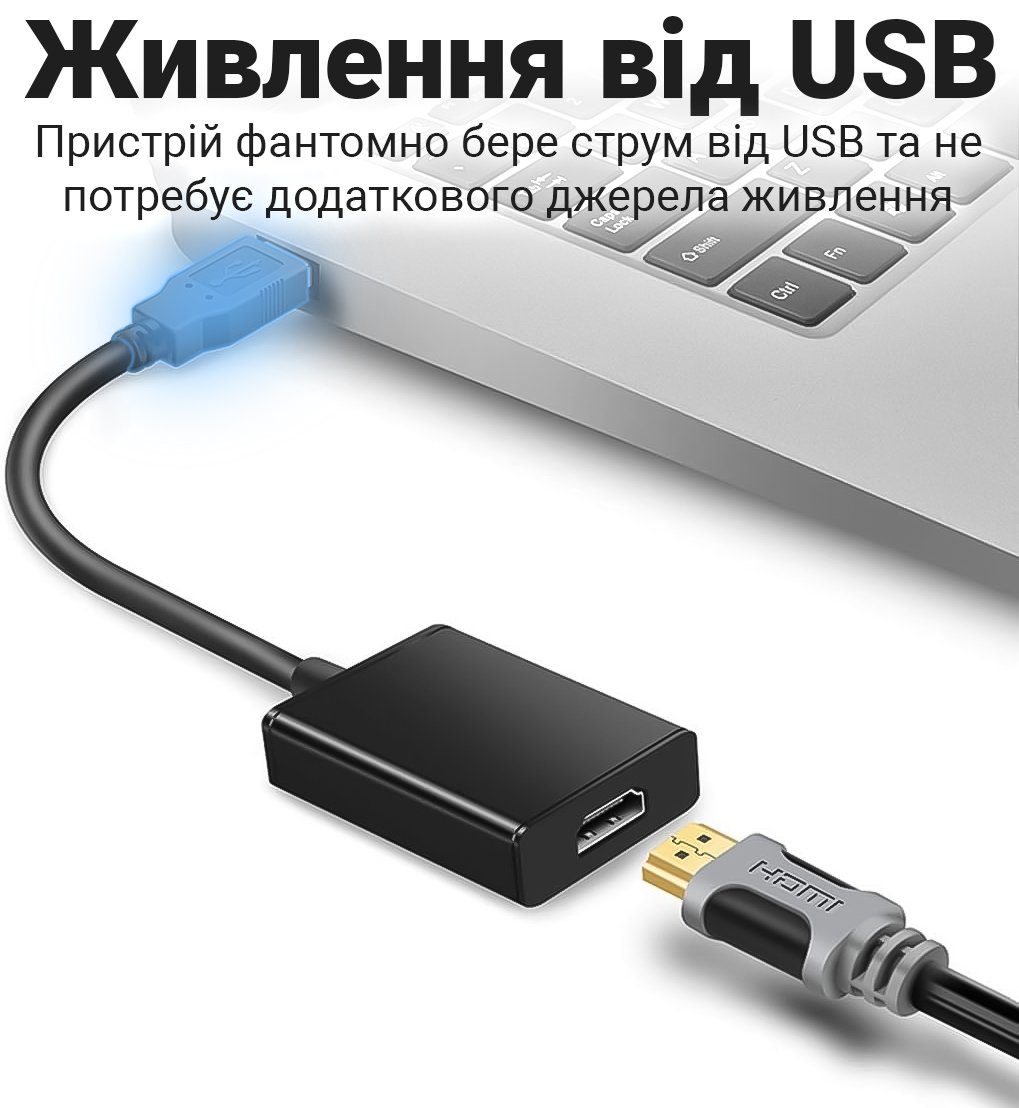 Зовнішня карта відеозахоплення HDMI - USB 3.0 Addap VCC-05, для стрімів, запису екрану, для ноутбука, ПК 7