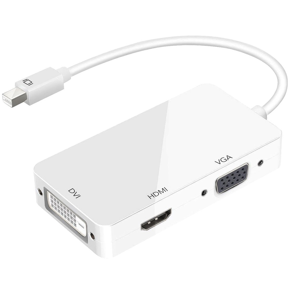 Відео адаптер, конвертер 3в1 з Mini DisplayPort на HDMI/VGA/DVI роз'єми Addap MDPA-02Mix, 4K / 1080P
