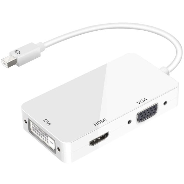 Відео адаптер, конвертер 3в1 з Mini DisplayPort на HDMI/VGA/DVI роз'єми Addap MDPA-02Mix, 4K / 1080P