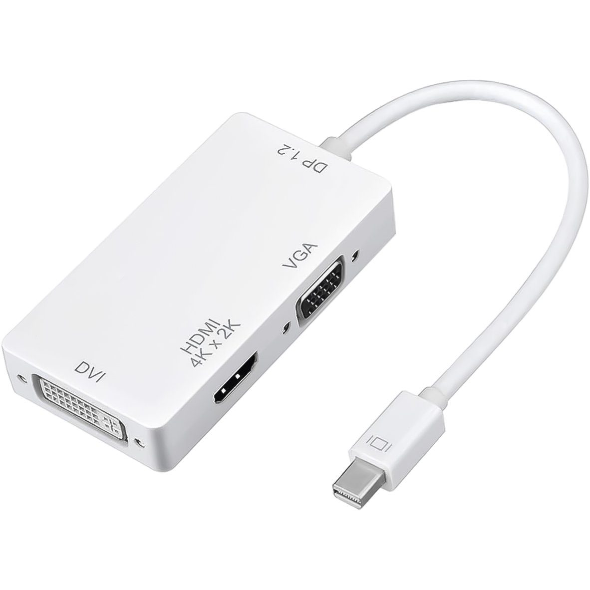 Відео адаптер, конвертер 3в1 з Mini DisplayPort на HDMI/VGA/DVI роз'єми Addap MDPA-02Mix, 4K / 1080P 12