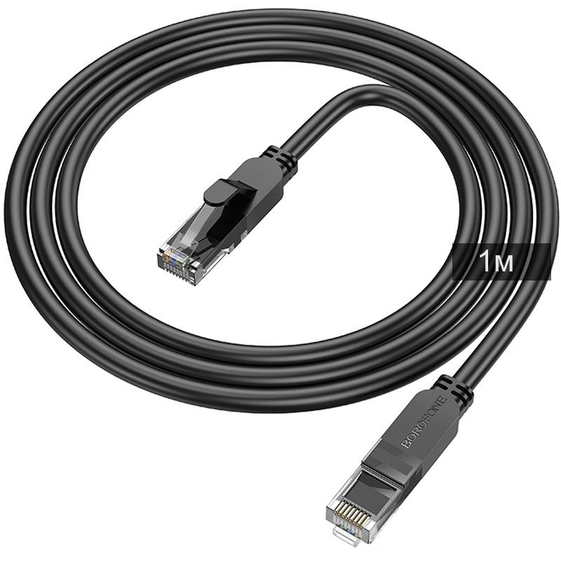 Мережевий RJ45 кабель для інтернету | патч-корд BOROFONE BUS01, Ethernet кабель, Cat6, 1Gbps, 1м 3