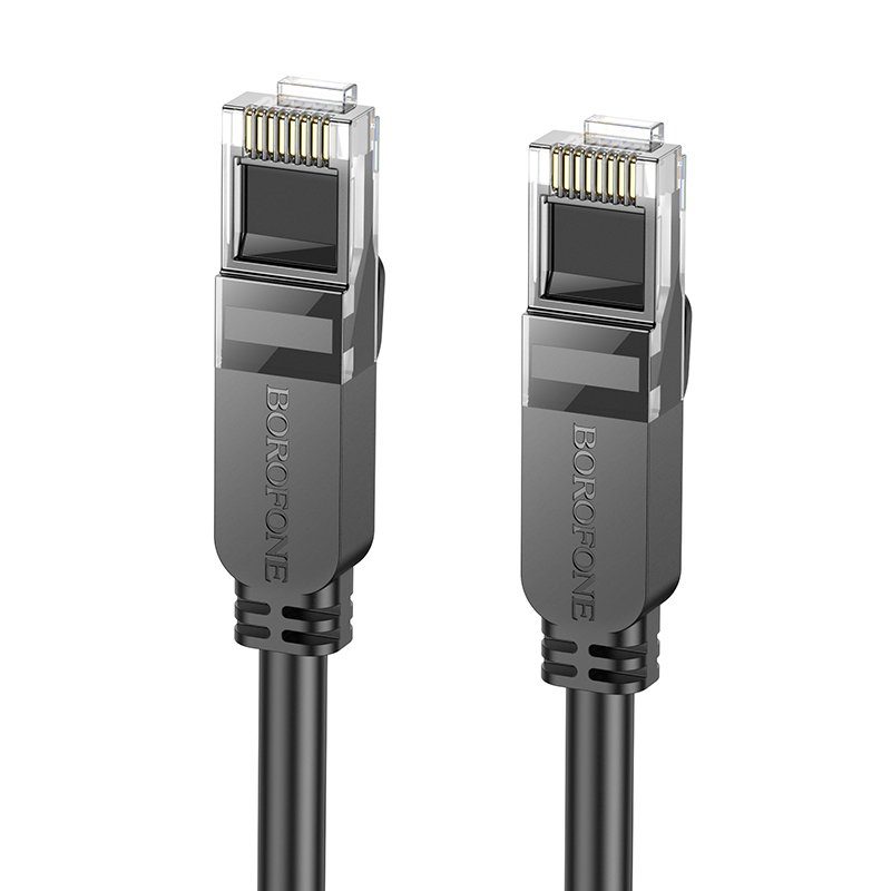 Мережевий RJ45 кабель для інтернету | патч-корд BOROFONE BUS01, Ethernet кабель, Cat6, 1Gbps, 3м 3