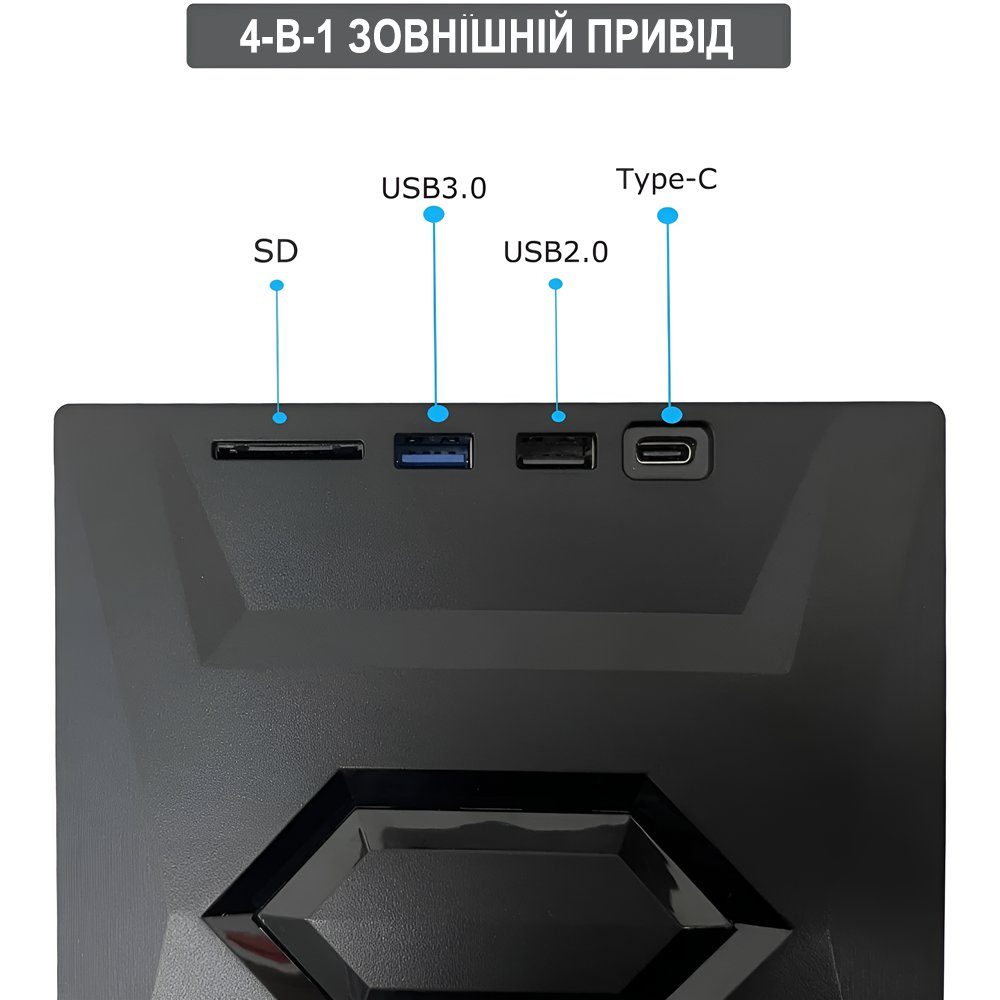 Зовнішній USB 3.0 + Type-C оптичний дископривід Addap EDB-03, портативний дисковод для комп’ютера, ноутбука, макбука | зчитувач CD-RW, DVD-RW, DVD-RAM, DVD-ROM 11