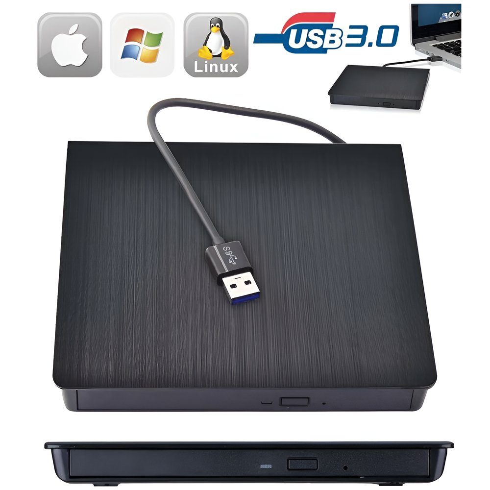 Зовнішній USB 3.0 + Type-C оптичний дископривід Addap EDB-02, портативний дисковод для комп’ютера, ноутбука, макбука | зчитувач CD-RW, DVD-RW, DVD-RAM, DVD-ROM 5