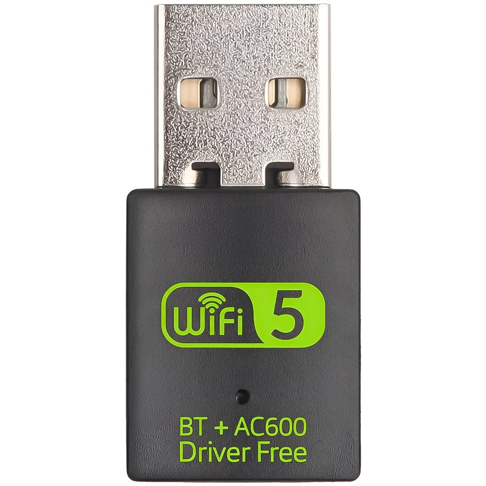 Зовнішній мережевий адаптер 2в1: WiFi + Bluetooth, з USB підключенням Addap UWA-08 | двохдіапазонний 2,4-5 ГГц, 600 Мбіт/с 9