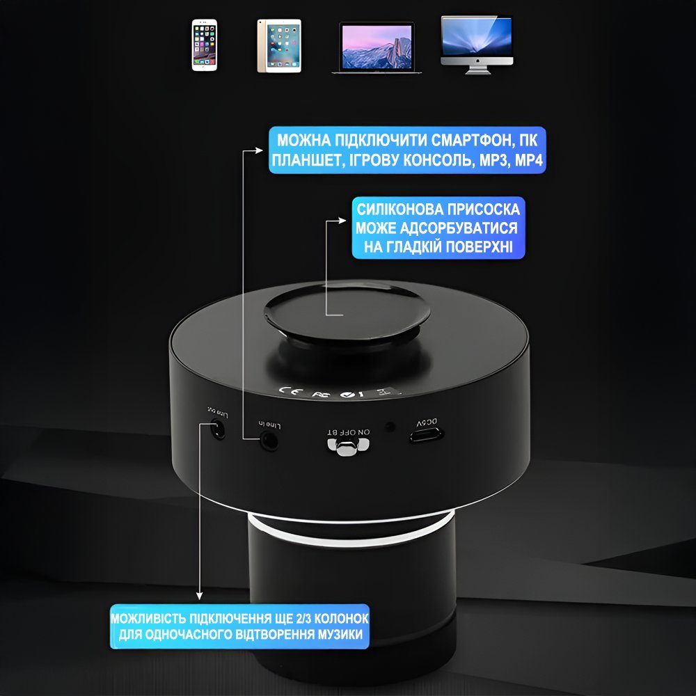 Вібро колонка 42 Ват з Wifi та bluetooth підключенням Adin S9WIFI | потужна віброрезонансна колонка 7