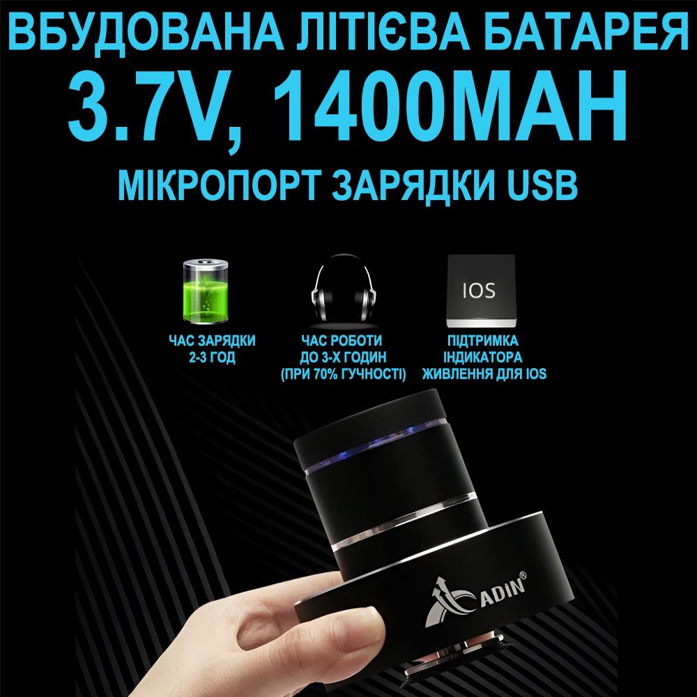 Вібро колонка 42 Ват з Wifi та bluetooth підключенням Adin S9WIFI | потужна віброрезонансна колонка 4
