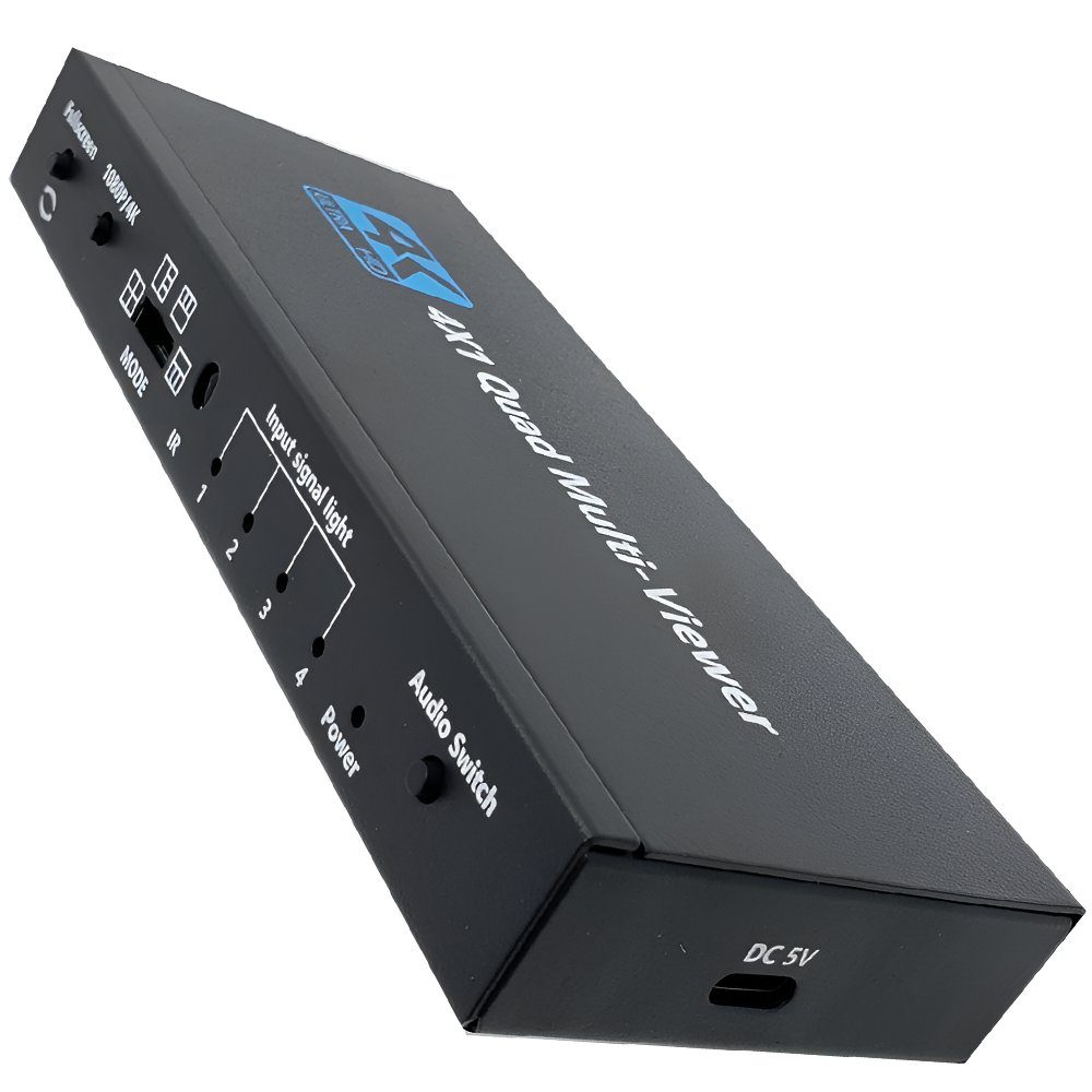 HDMI спліттер для 4 джерел відео на 1 екран Addap HVS-13, мультиекранний 4K HDMI комутатор з Quad View, black 12