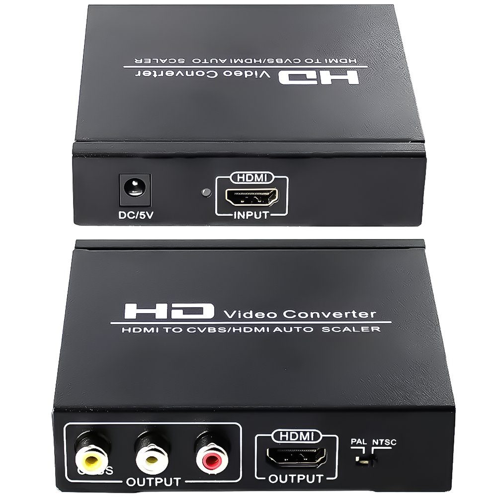 Конвертер HDMI на HDMI + AV CVBS (RCA тюльпани) Addap HDMI2CVBS-01 | HDMI спліттер на RCA + HDMI, 1080P 2