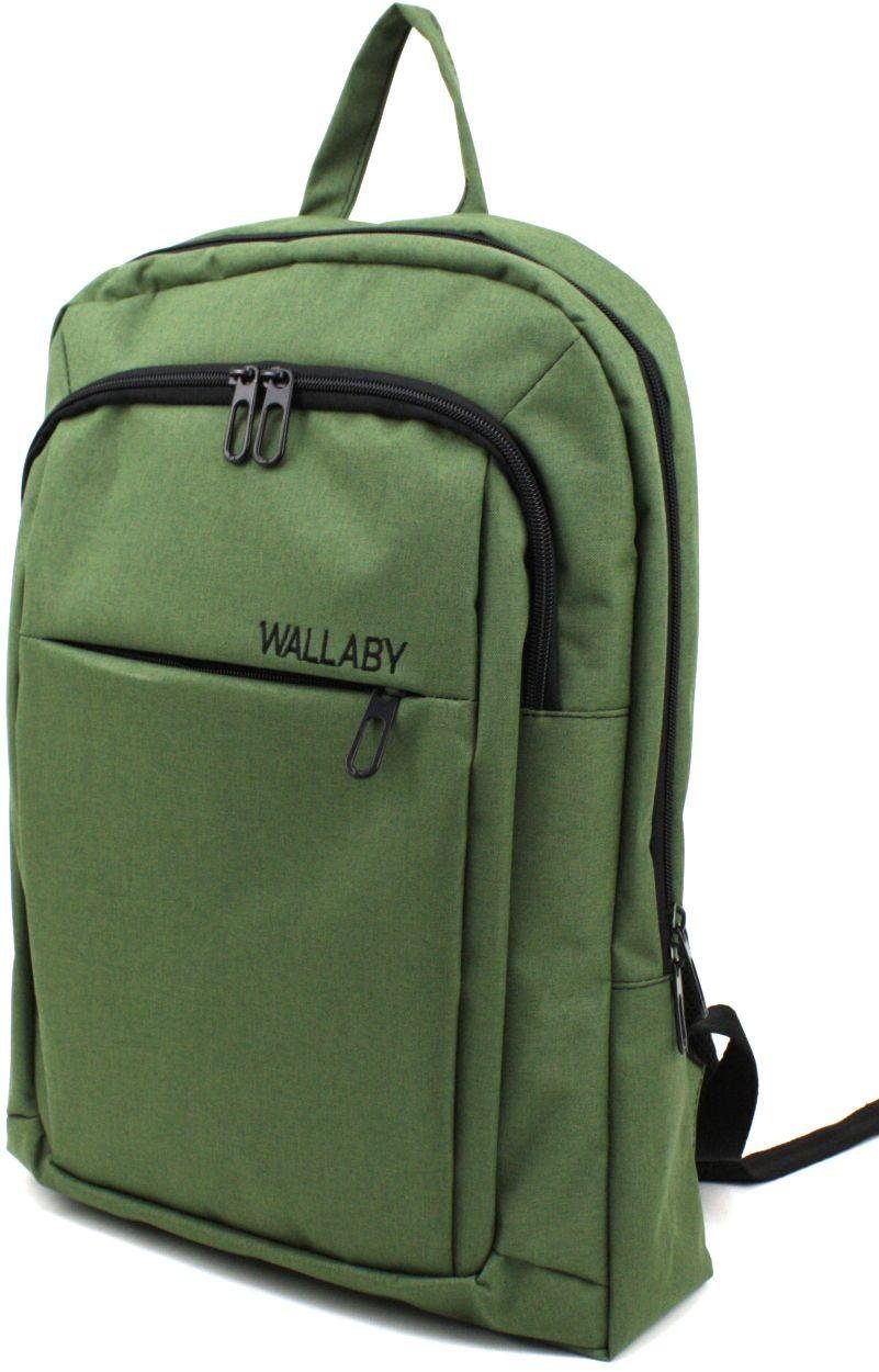 Міський рюкзак Wallaby 16 л хакі — для ноутбука, з ущільненою спинкою 2