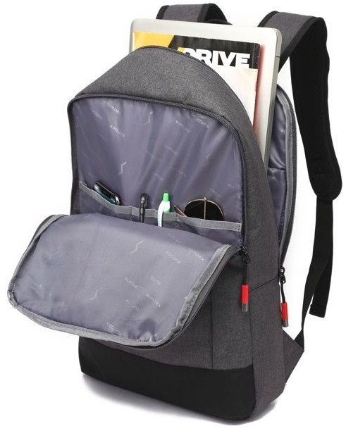 Рюкзак для ноутбука Sumdex PON-261GY 15,6", 12 л, тонкий міський, сірий, кріплення на валізу 4