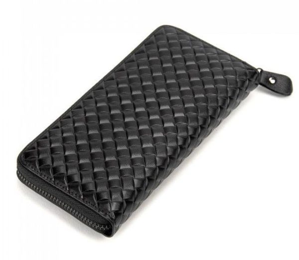 Чоловічий клатч шкіряний Tiding Bag, чорний
