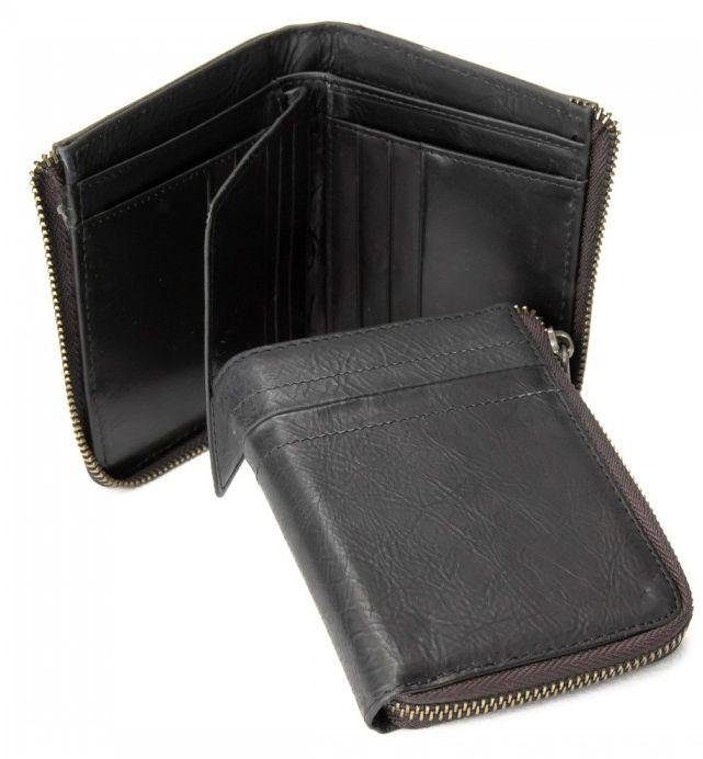 Чоловіче шкіряне портмоне на блискавці Tiding Bag 2