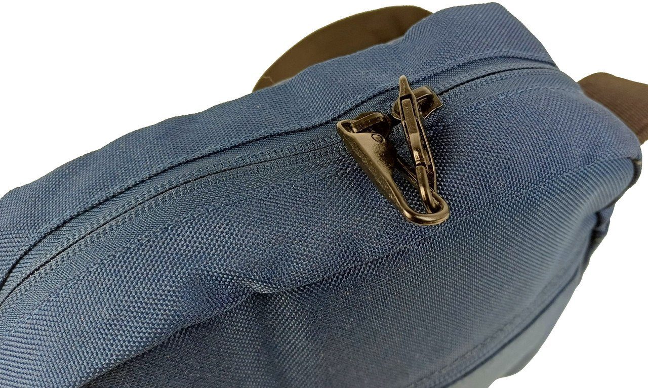 Чоловіча сумка через плече Антизлодій з Rfid захистом LS синя 7