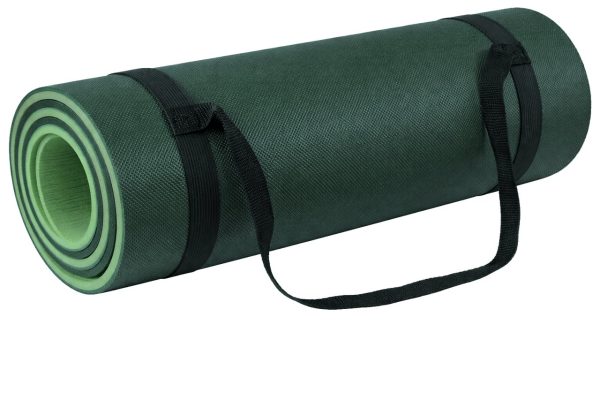 Туристичний двошаровий каремат Rocktrail 180×55×1,2 см — хакі з салатовим