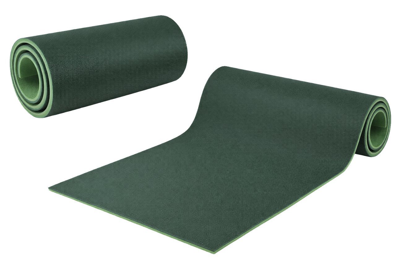 Туристичний двошаровий каремат Rocktrail 180×55×1,2 см — хакі з салатовим 2