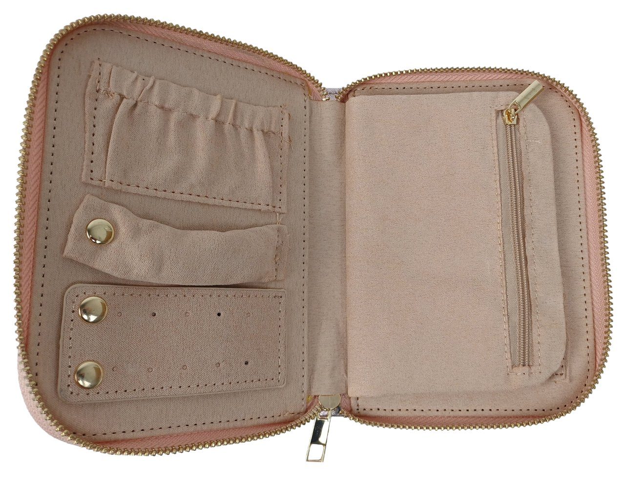 Органайзер, футляр для прикрас та коштовностей Travel Jewelry Case рожевий 6