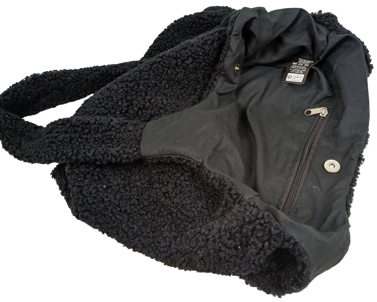 Жіноча плюшева сумка через плече 🧸 м’яка Teddy Bag, тренд 2026 чорна 8