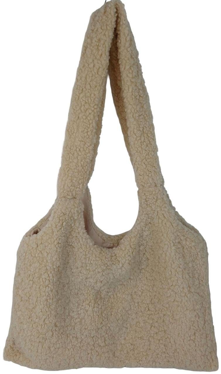 Жіноча плюшева сумка через плече 🧸 м’яка Teddy Bag, тренд 2026 бежева 5