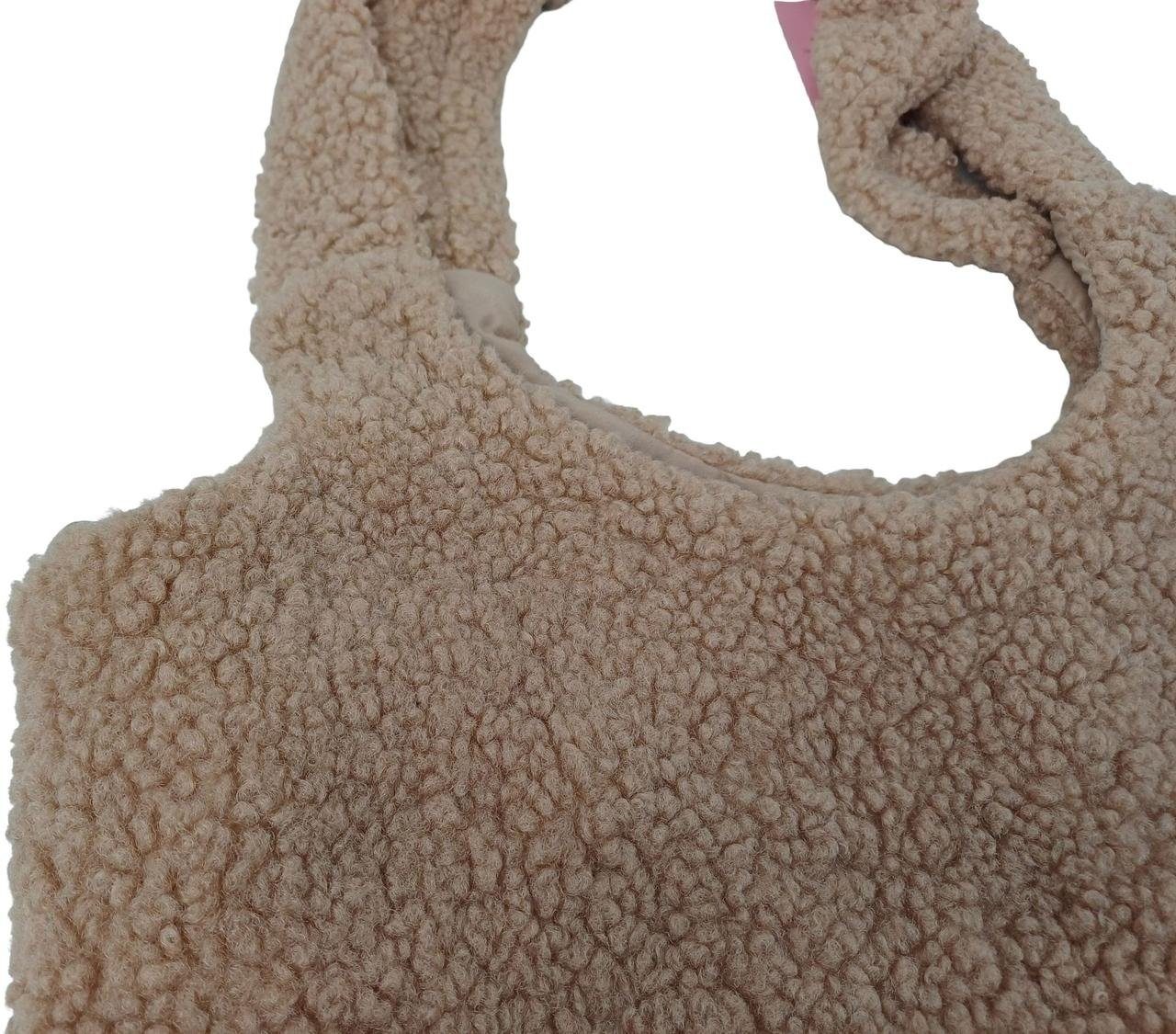 Жіноча плюшева сумка Teddy Shopper Arovo, коричнева 5