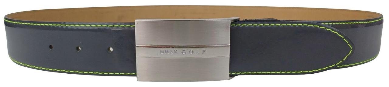 Глянцевий чоловічий шкіряний ремінь із закритою пряжкою Brax Golf сірий 2