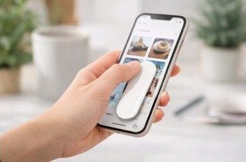 Тримач для пальця смартфона LAB31 Finger Grip з функцією підставки білий 8