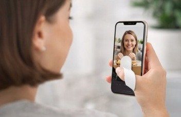 Тримач для пальця смартфона LAB31 Finger Grip з функцією підставки білий 5