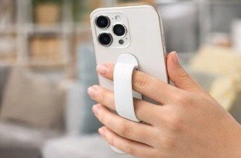 Тримач для пальця смартфона LAB31 Finger Grip з функцією підставки білий 6