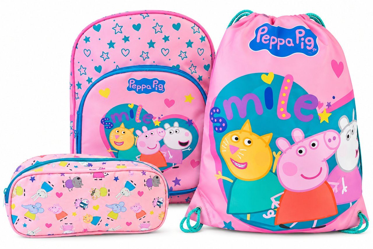 Шкільний набір з рюкзака, пенала і сумки для взуття Peppa Pig