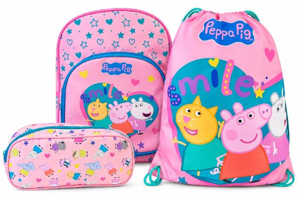 Шкільний набір з рюкзака, пенала і сумки для взуття Peppa Pig