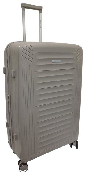 Велика валіза з поліпропілену з розширенням 90L Oriental Glory сіра 73х45х28 см