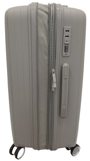 Велика валіза з поліпропілену з розширенням 90L Oriental Glory сіра 73х45х28 см 8