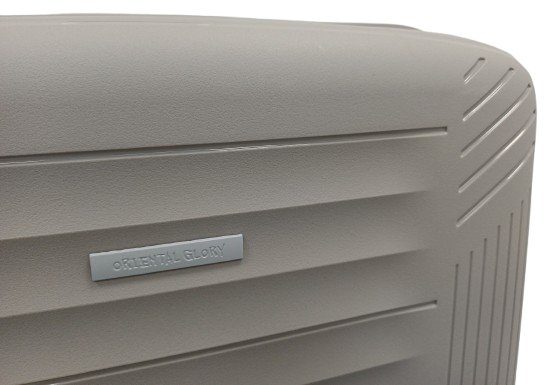 Велика валіза з поліпропілену з розширенням 90L Oriental Glory сіра 73х45х28 см 9