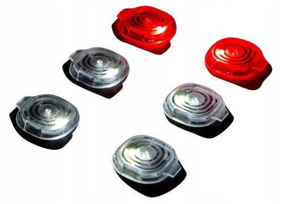 Набір світлодіодних ліхтариків на кліпсі Walfort LED Clip Lights — 6 шт., біле та червоне світло 3