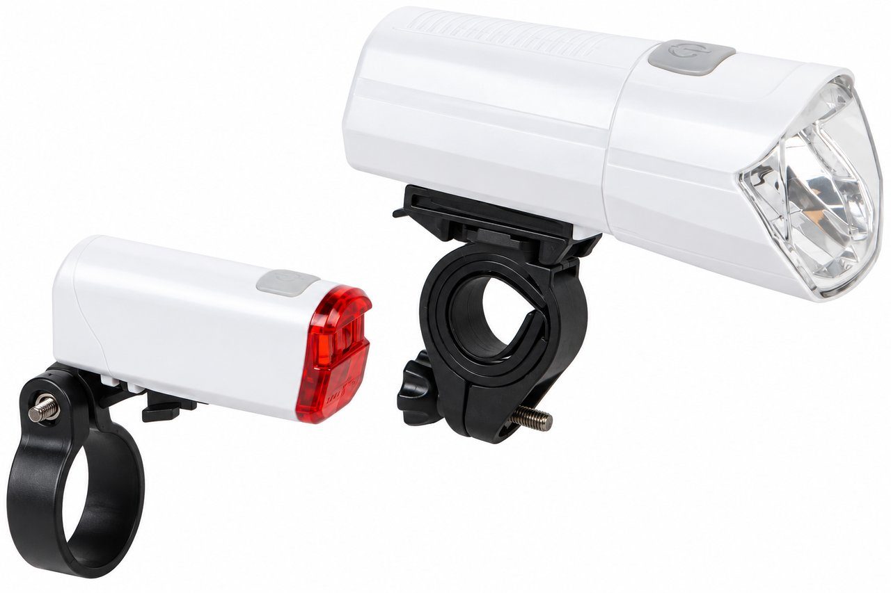 Комплект велосипедних ліхтарів Walfort Light Set — передня LED-фара 60 люкс + задній ліхтар 5 лм, білий 6