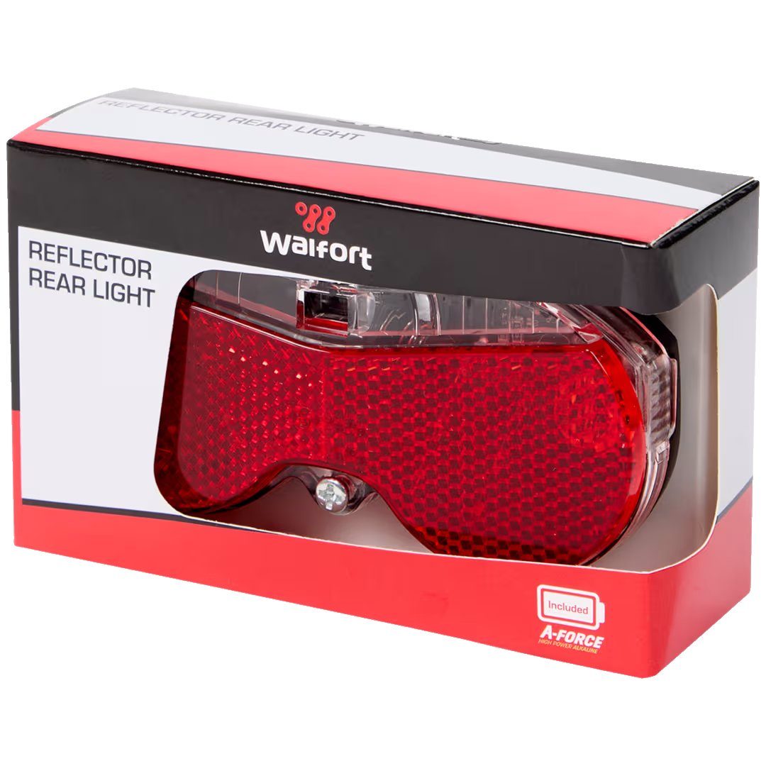 Задній велосипедний ліхтар Walfort Reflector Rear Light — 3 LED, червоний, з катафотом 3
