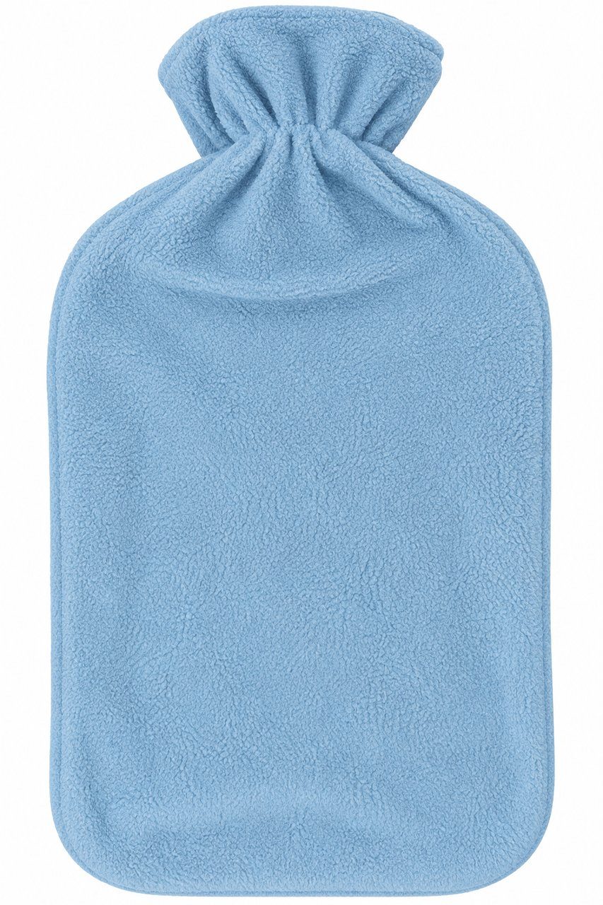 Водяна грілка HOME CREATION Premium 1,7 л у флісовому чохлі, 33 × 20 см, блакитна