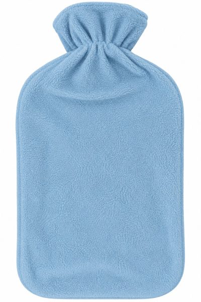 Водяна грілка HOME CREATION Premium 1,7 л у флісовому чохлі, 33 × 20 см, блакитна